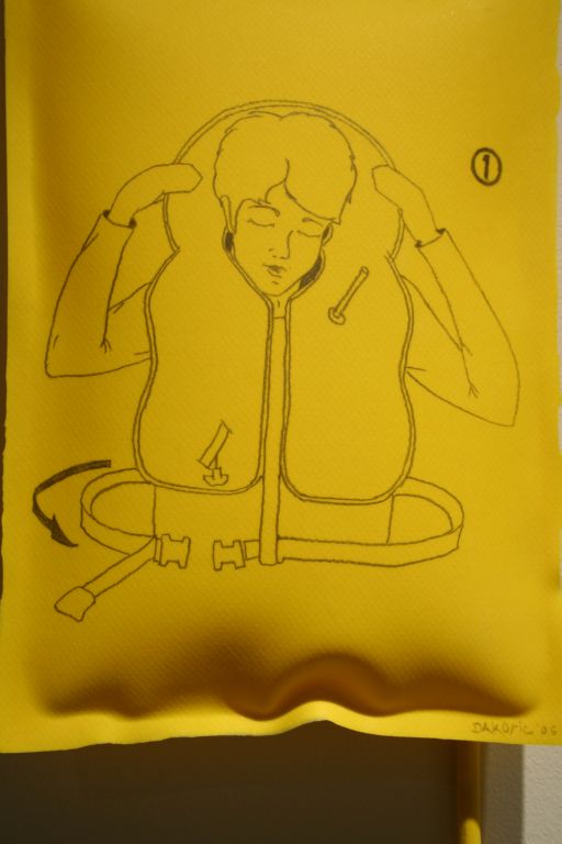inflated life-vest instruction • detail